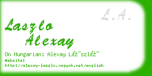 laszlo alexay business card